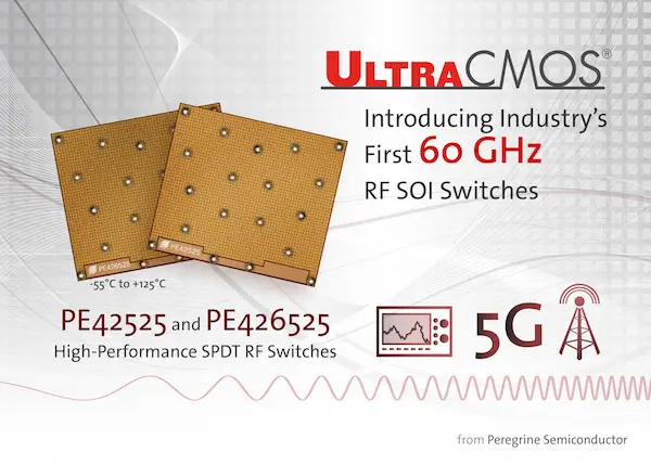 Peregrine’s PE42525 and PE426525 UltraCMOS 60-GHz RF SOI